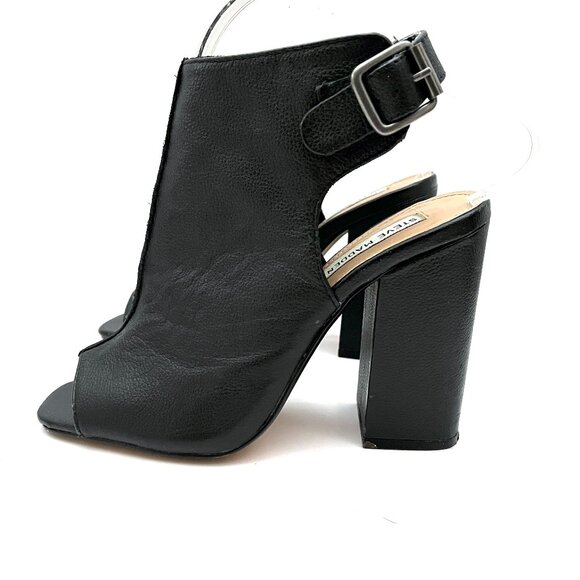 Steve Madden Slinng Talento Leather Open Toe Chunky Heel - Picture 2 of 13